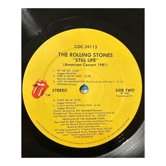 1982 The Rolling Stones Still Life LP Record Album Vinyl COC 39113 - Picture 6 of 6